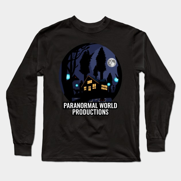 Paranormal World Productions - Original Studio Logo Long Sleeve T-Shirt by Paranormal World Productions Studio